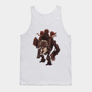 Pugnacious Paws: The Mighty War Machine of the Pug Tank Top